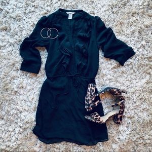 Black Dress With Ruffle Detail